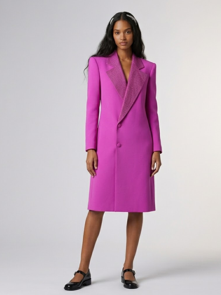  NOLITA Crystal Rever Long Blazer Coat | BYMANYC ® New York Luxury  NYC Wholesale Boutique Inventory - No MOQ & Ready to Ship