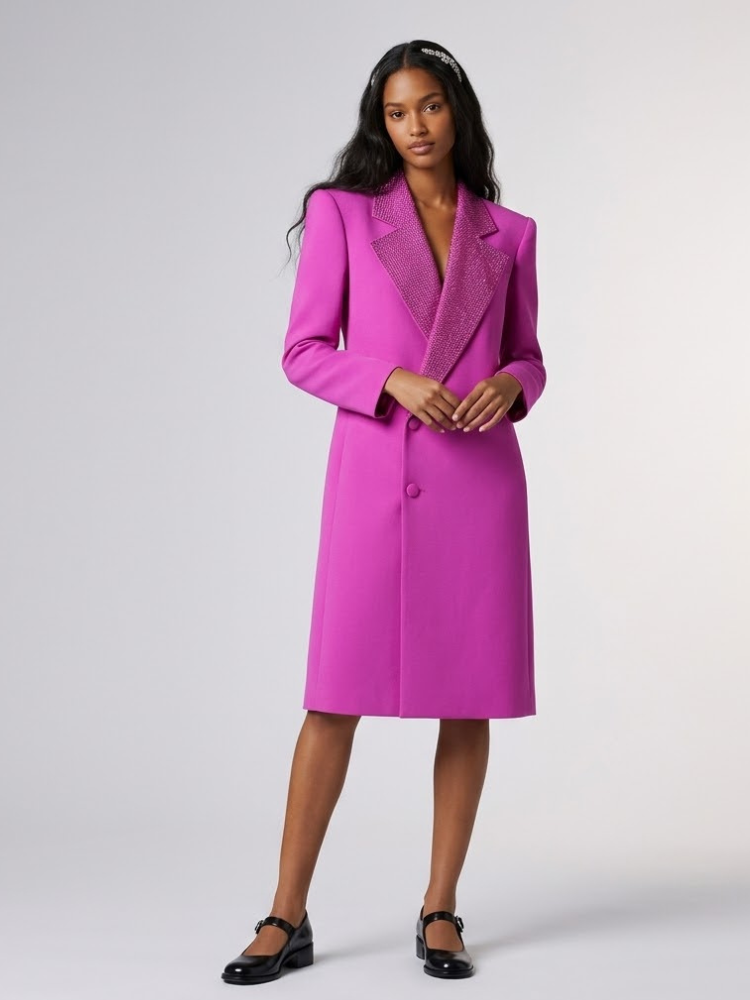  NOLITA Crystal Rever Long Blazer Coat | BYMANYC ® New York Luxury  NYC Wholesale Boutique Inventory - No MOQ & Ready to Ship