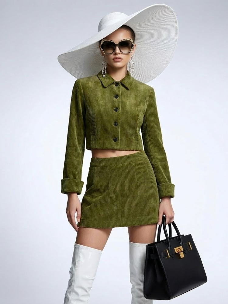  NOLITA Women's Corduroy Jacket & Skirt Set Prêt-à-Porter BYMANYC ® NY  NYC Wholesale Boutique Inventory - No MOQ & Ready to Ship