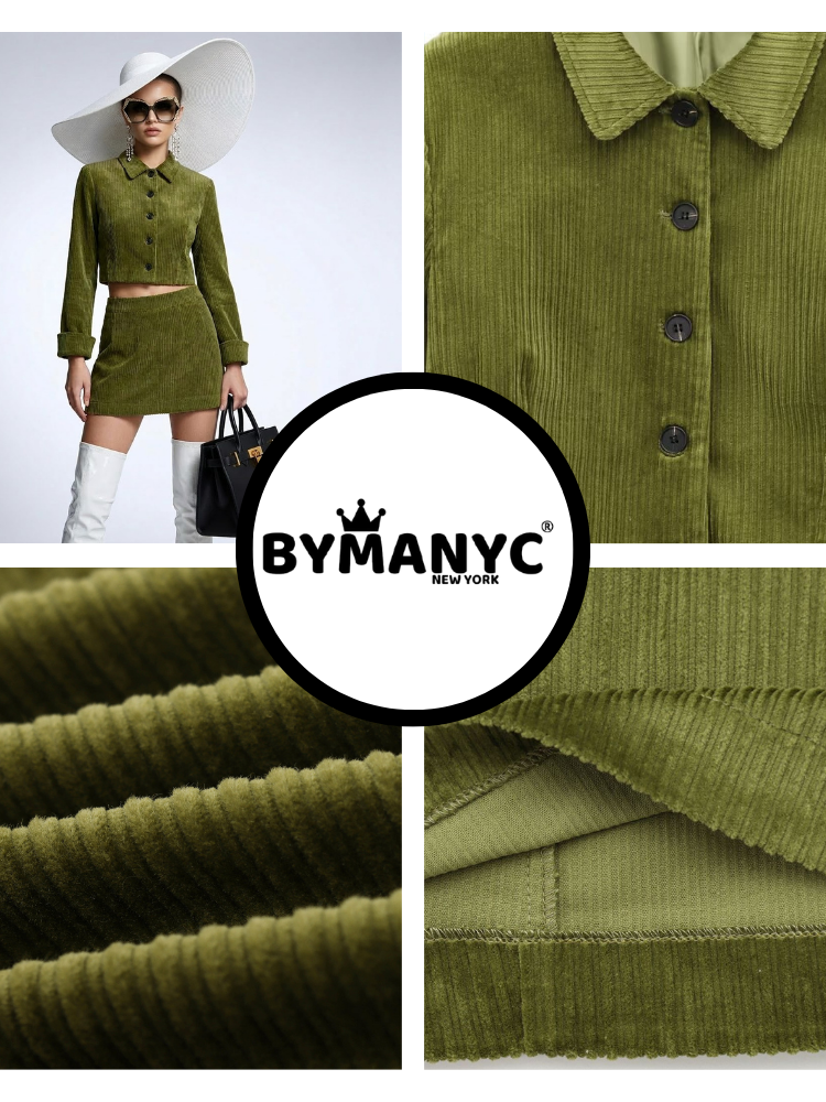  NOLITA Women's Corduroy Jacket & Skirt Set Prêt-à-Porter BYMANYC ® NY  NYC Wholesale Boutique Inventory - No MOQ & Ready to Ship