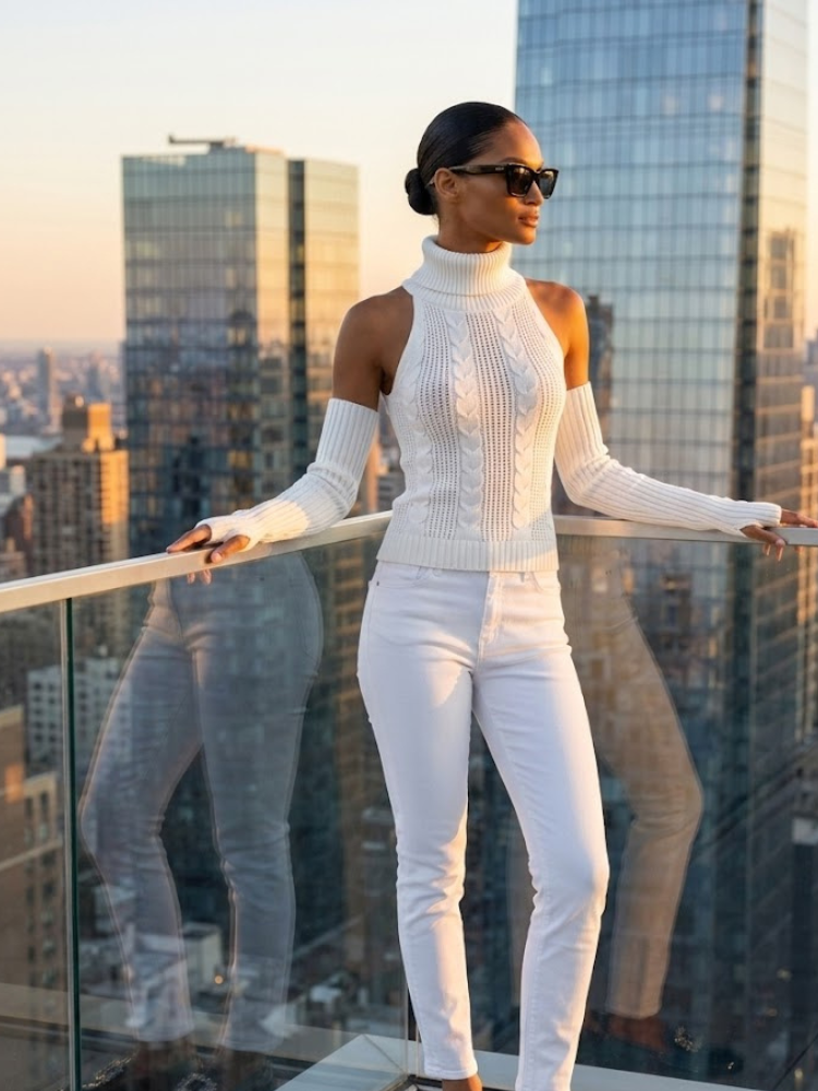  NOLITA Women's Detachable Sleeve Sweater Prêt-à-Porter BYMANYC ® NY  NYC Wholesale Boutique Inventory - No MOQ & Ready to Ship