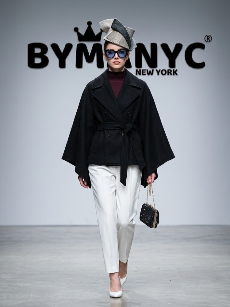 WOMEN'S CAPE JACKET Ecological Prêt-à-Porter New Collection BRYANT PARK BYMANYC ® New York