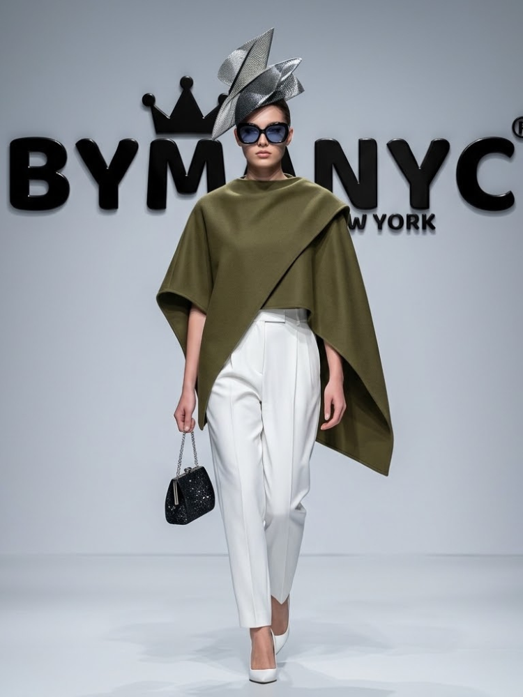 WOMEN'S CAPE JACKET Ecological Prêt-à-Porter New Collection HUDSON YARDS BYMANYC ® New York