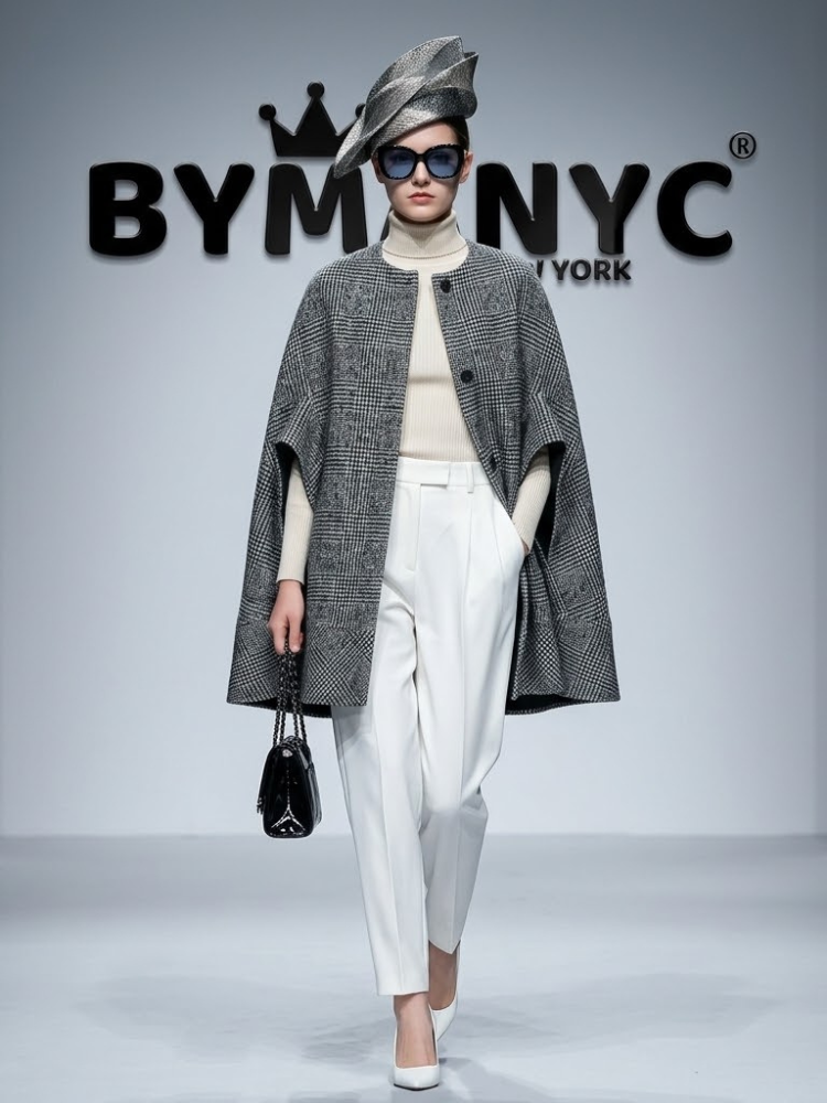 WOMEN'S CAPE JACKET Ecological Prêt-à-Porter New Collection FIFTH AVENUE BYMANYC ® New York