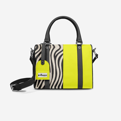 Vegan Designer Luxury Double Pocket Bag 16” BYMANYC ® New York White & Pink