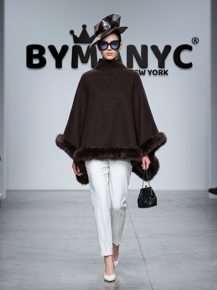WOMEN'S CAPE JACKET Ecological Prêt-à-Porter New Collection MADISON AVENUE BYMANYC ® New York