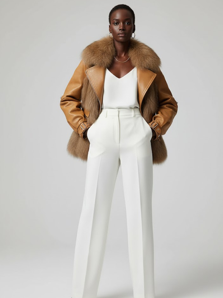 Camel Vegan Leather Pilot Jacket SOHO: New Colección COUTURE in NOLITA - BYMANYC ® New York