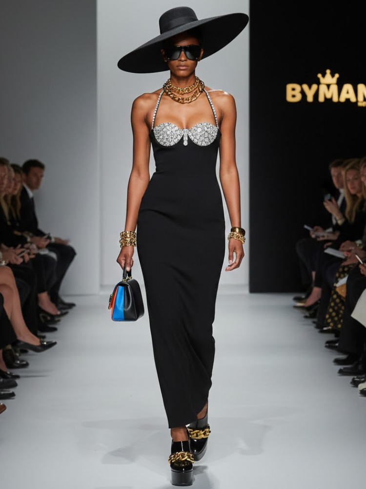  Noir Diamond Halter • MIDTOWN New Collection BYMANYC ® New York  NYC Wholesale Boutique Inventory - No MOQ & Ready to Ship