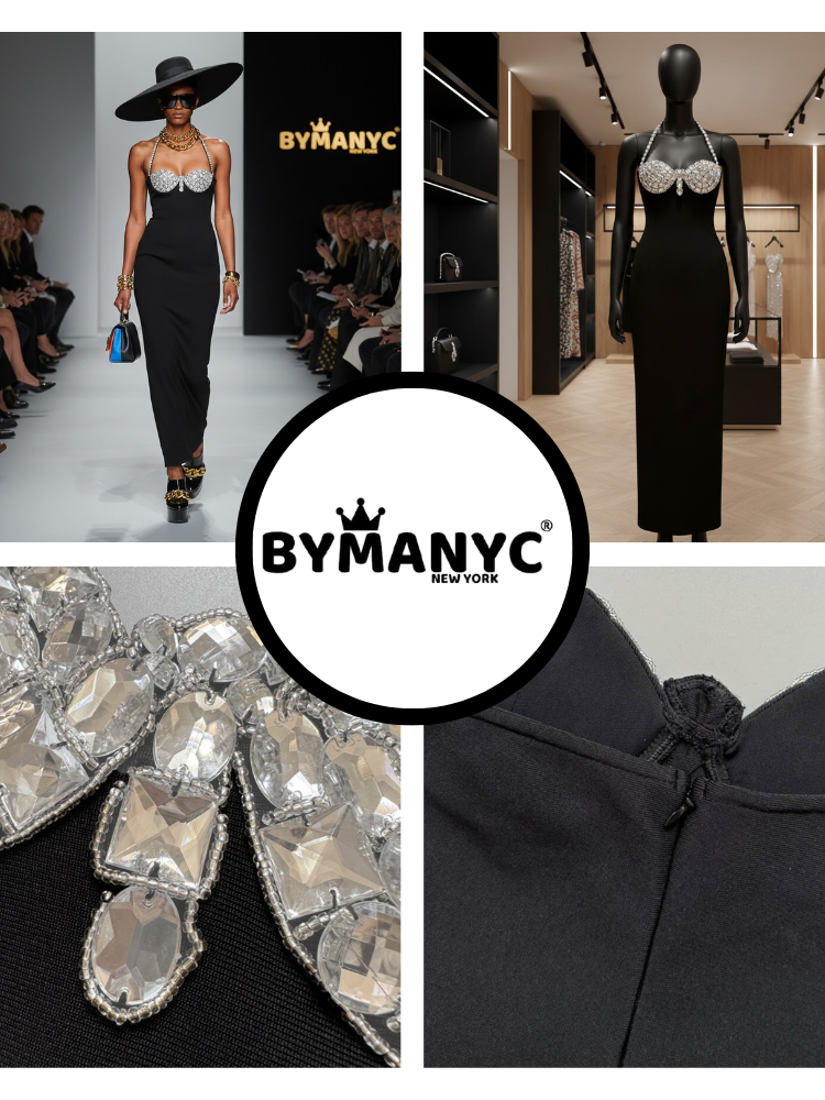  Noir Diamond Halter • MIDTOWN New Collection BYMANYC ® New York  NYC Wholesale Boutique Inventory - No MOQ & Ready to Ship