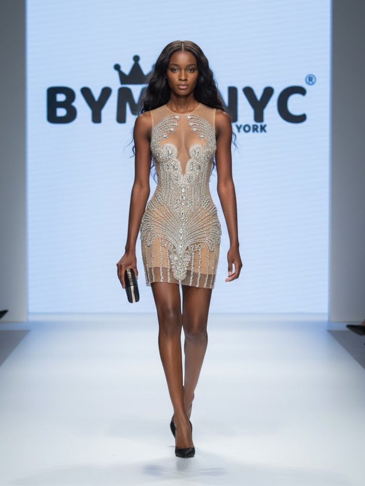 Nude Mini Party Dress ROCKEFELLER CENTER: Prêt-à-Porter Line BYMANYC ® New York - BYMANYC ® New York  