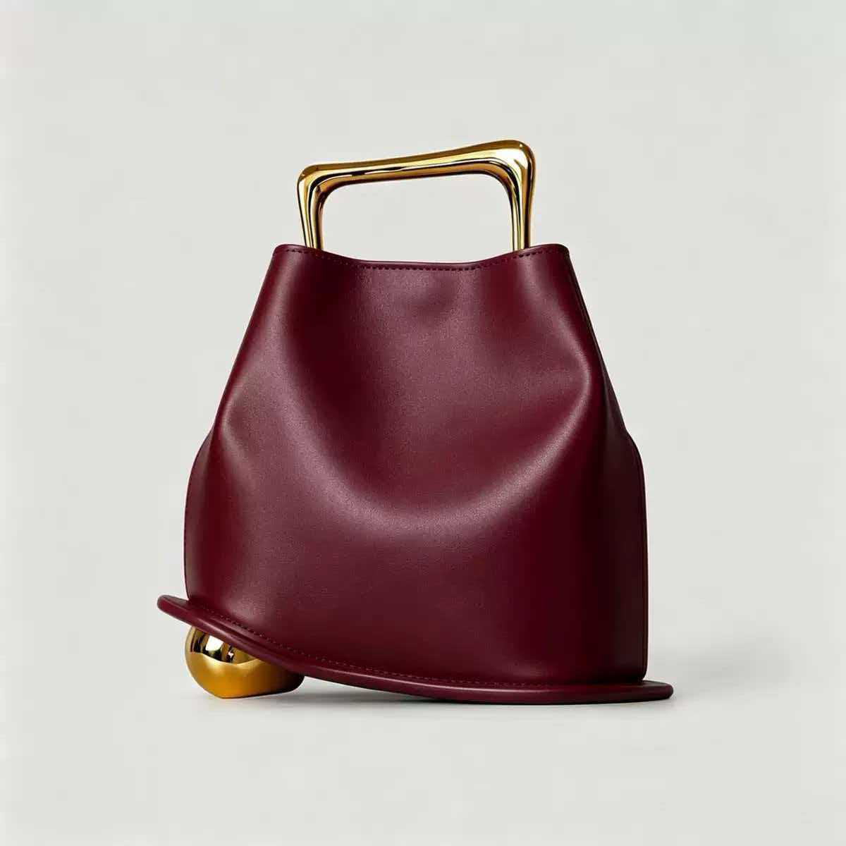 Women's Top Handle Bag Faux Suede Metal Handle BYMANYC ® New York