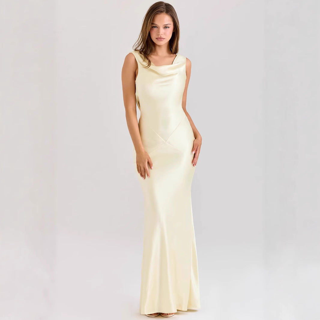 Off-the-Shoulder Fitted Chiffon Dress For Women, Upper West Side, BYMANYC New York. - BYMANYC ® New York  