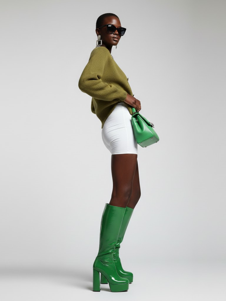 Olive Cropped Knit Cardigan LUDLOW: New Colección COUTURE in NOLITA - BYMANYC ® New York - BYMANYC ® New York  