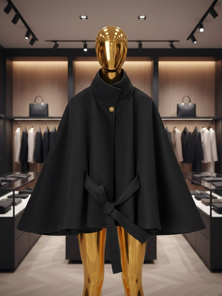  Onyx Belted Cape • FIFTH AVE New Collection BYMANYC ® New York  NYC Wholesale Boutique Inventory - No MOQ & Ready to Ship
