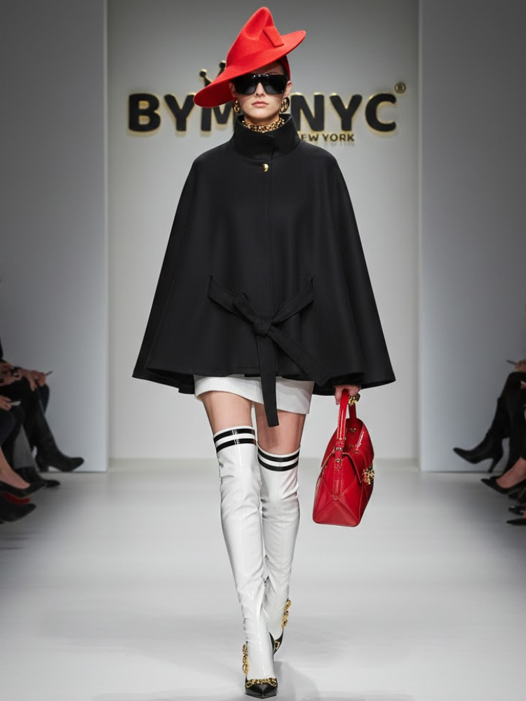  Onyx Belted Cape • FIFTH AVE New Collection BYMANYC ® New York  NYC Wholesale Boutique Inventory - No MOQ & Ready to Ship