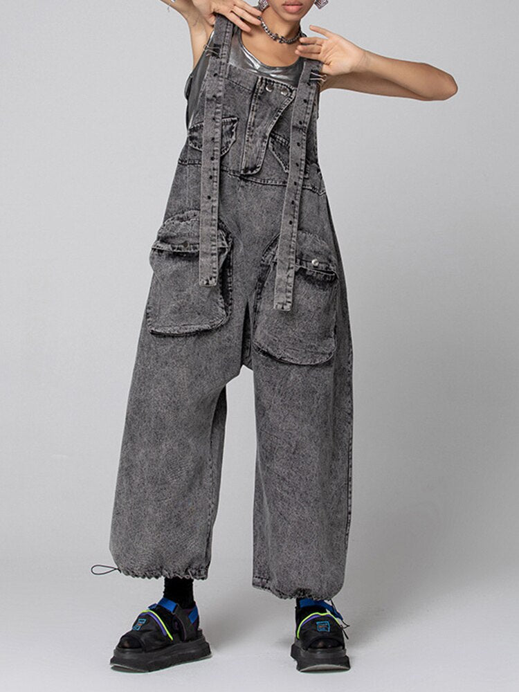 Oversized Denim Overalls, Brooklyn | Women - BYMANYC ® New York - BYMANYC ® New York  