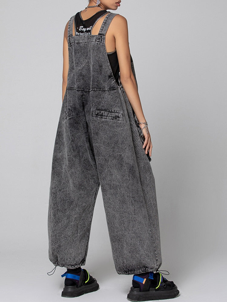 Oversized Denim Overalls, Brooklyn | Women - BYMANYC ® New York - BYMANYC ® New York  