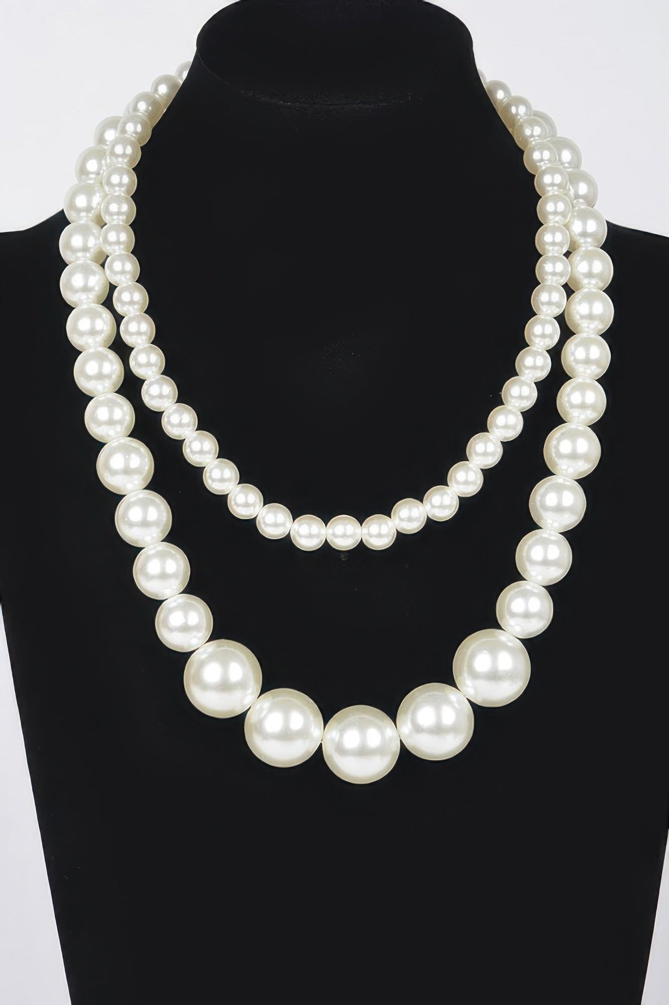  PARK AVENUE Double Layered Faux Pearl Necklace: BYMANYC ® New York  NYC Wholesale Boutique Inventory - No MOQ & Ready to Ship