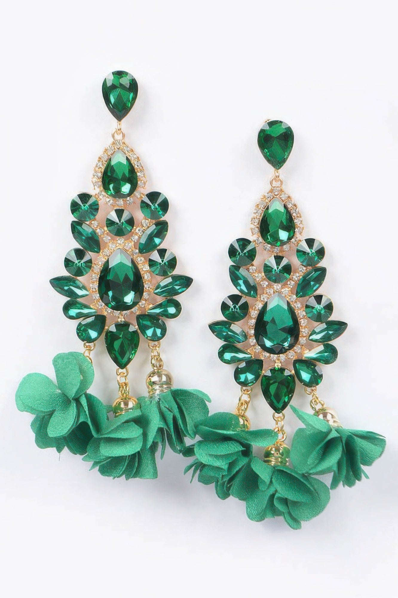  PARK AVENUE Multi Rhinestone Flower Drop Earrings: BYMANYC ® New York  NYC Wholesale Boutique Inventory - No MOQ & Ready to Ship