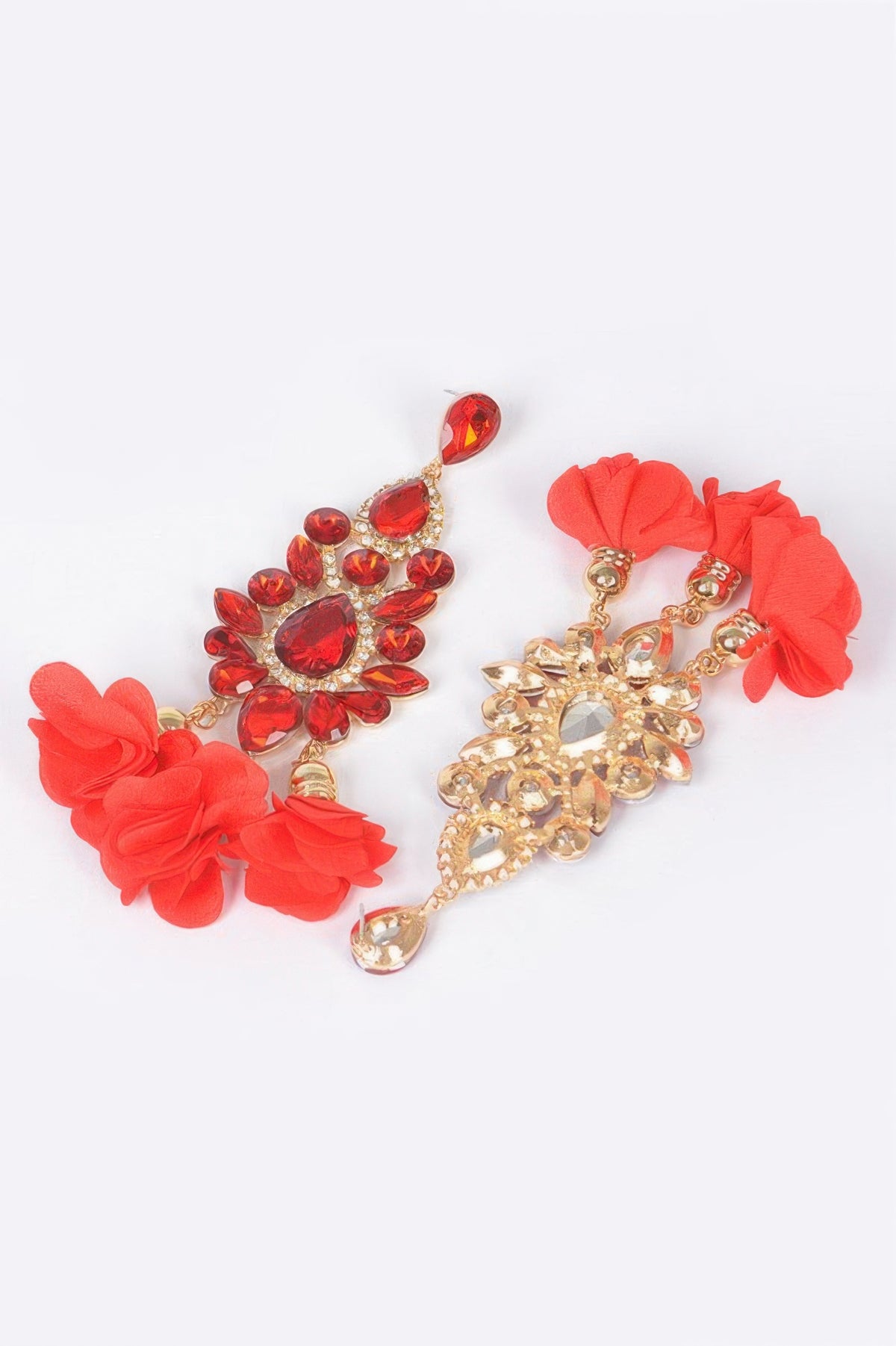  PARK AVENUE Multi Rhinestone Flower Drop Earrings: BYMANYC ® New York  NYC Wholesale Boutique Inventory - No MOQ & Ready to Ship