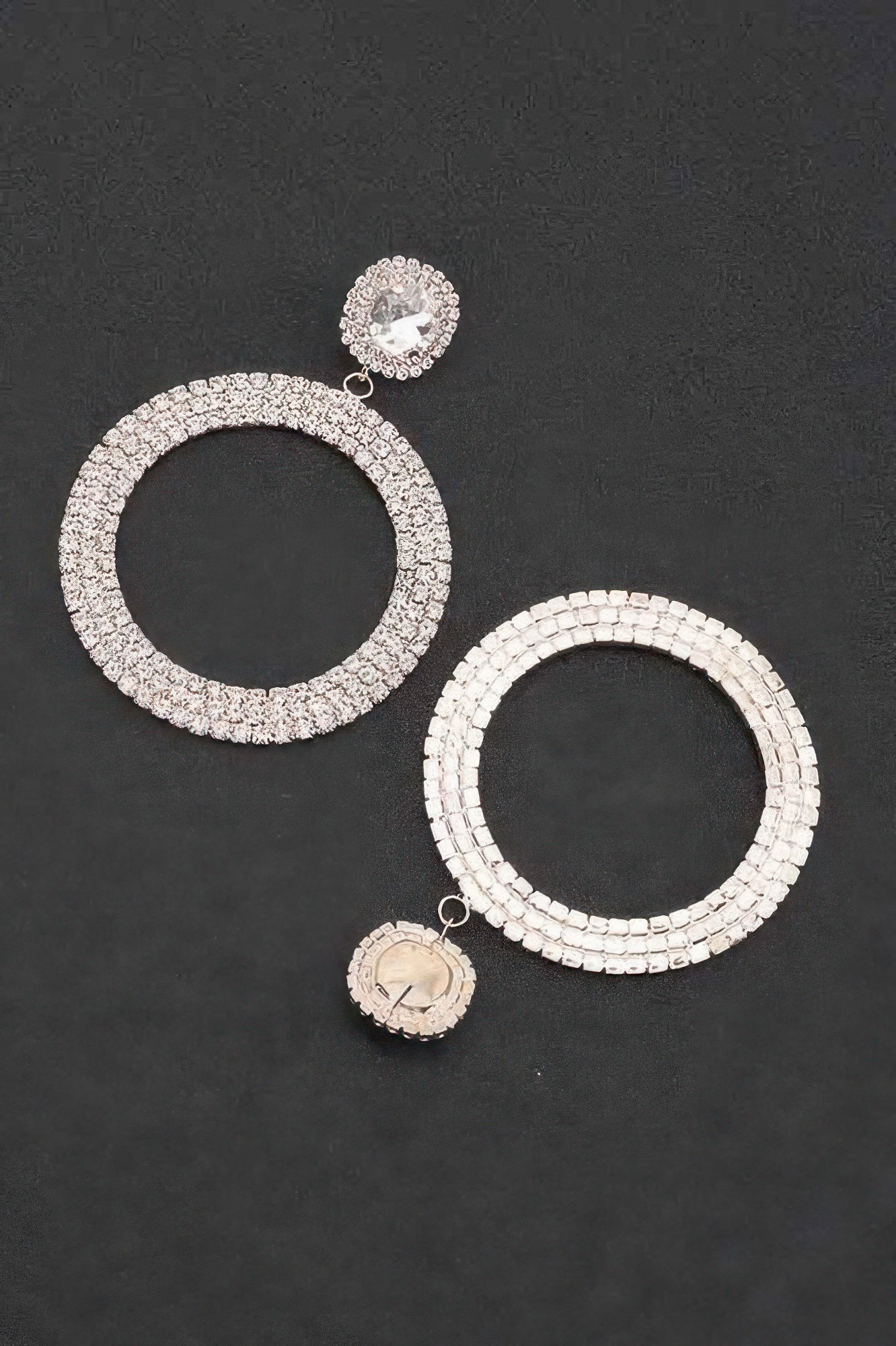  PLAZA Luxury Rhinestone Circular Drop Earrings: BYMANYC ® New York  NYC Wholesale Boutique Inventory - No MOQ & Ready to Ship