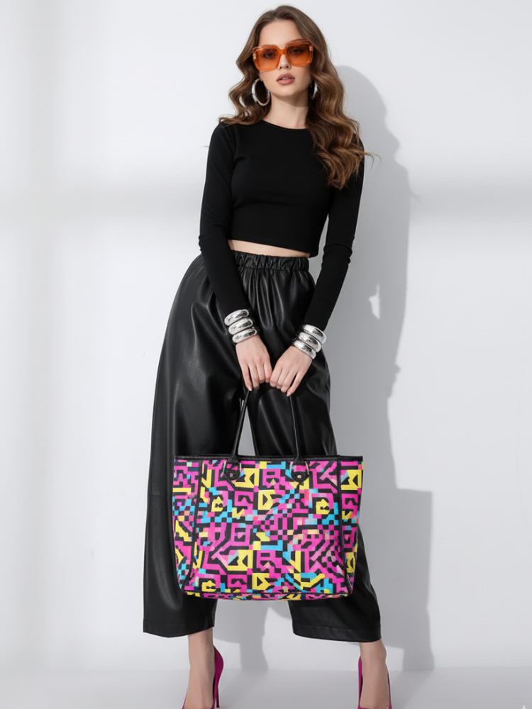  PU Wide-Leg Pants, Wall Street | Women - BYMANYC ® New York  NYC Wholesale Boutique Inventory - No MOQ & Ready to Ship