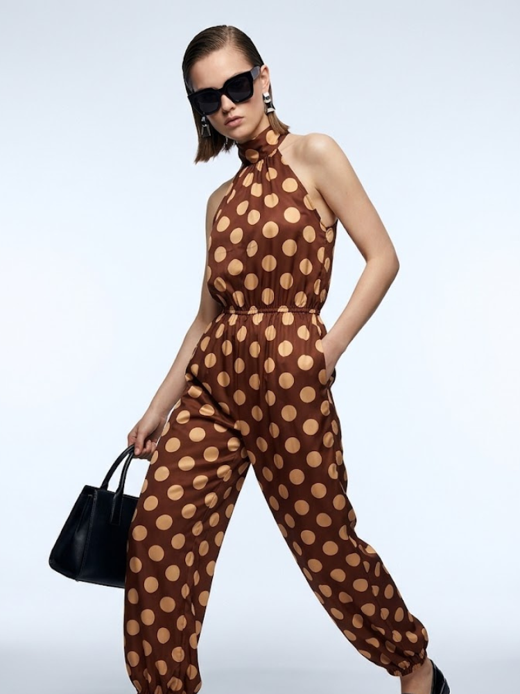 Women's Jumpsuit Halter BYMANYC ® New York SOHO POLKA DOT JUMPSUIT - New Collection