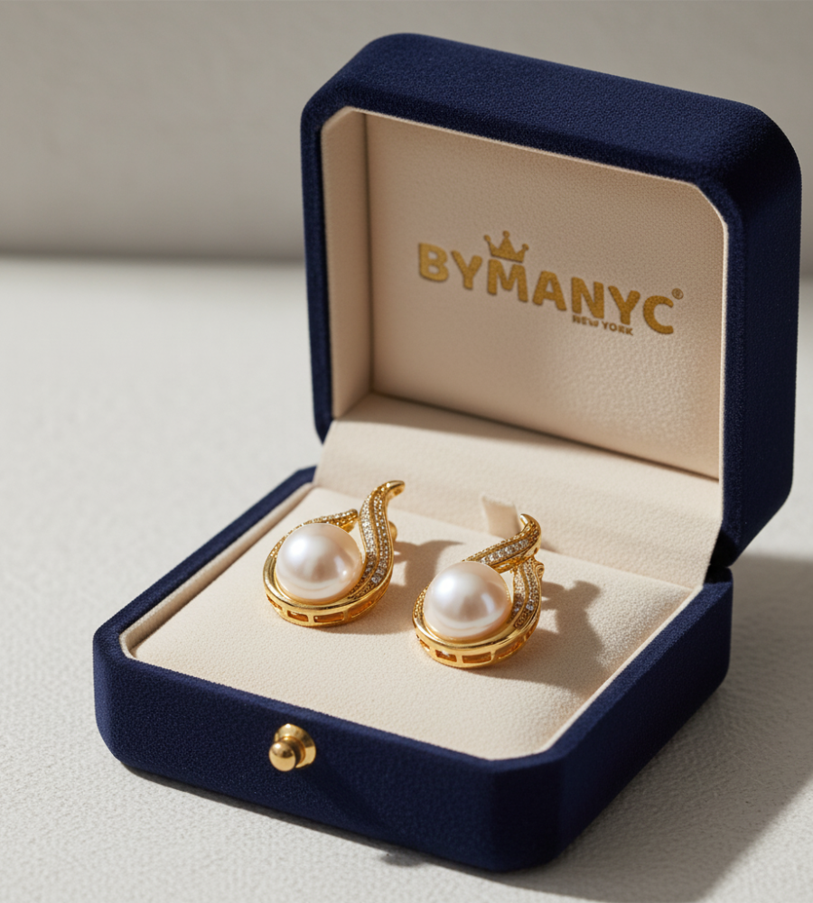  Pearl Drop Earrings Lyrical Drop SOHO | BYMANYC ® New York  NYC Wholesale Boutique Inventory - No MOQ & Ready to Ship