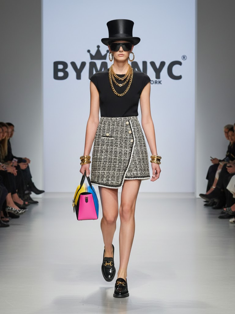 Pearl-Trimmed Tweed Mini • LUXE PEARL New Collection BYMANYC ® New York