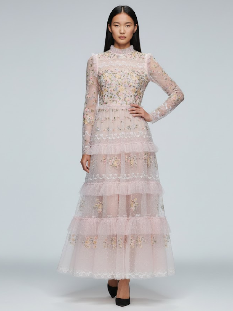 Pink Midi Party Dress BLOSSOM: Prêt-à-Porter Line BYMANYC ® New York - BYMANYC ® New York  