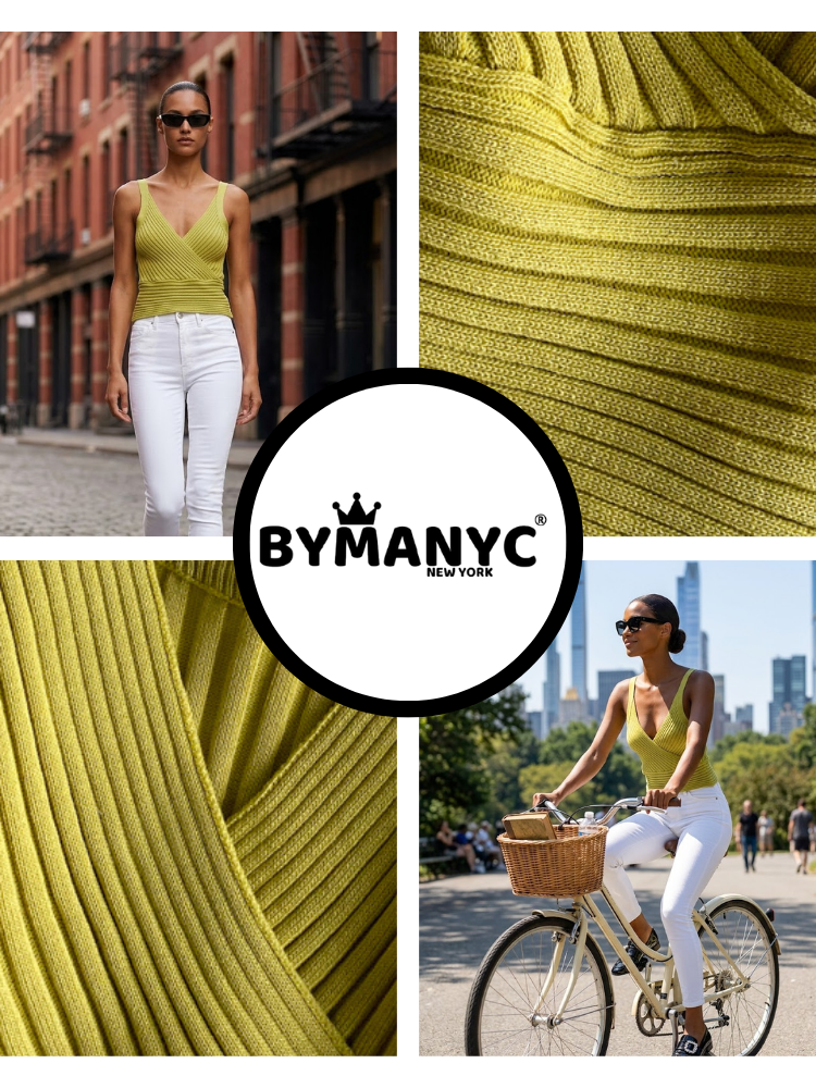  Pistachio HIGH LINE Knit Top Prêt-à-Porter BYMANYC ® New York  NYC Wholesale Boutique Inventory - No MOQ & Ready to Ship