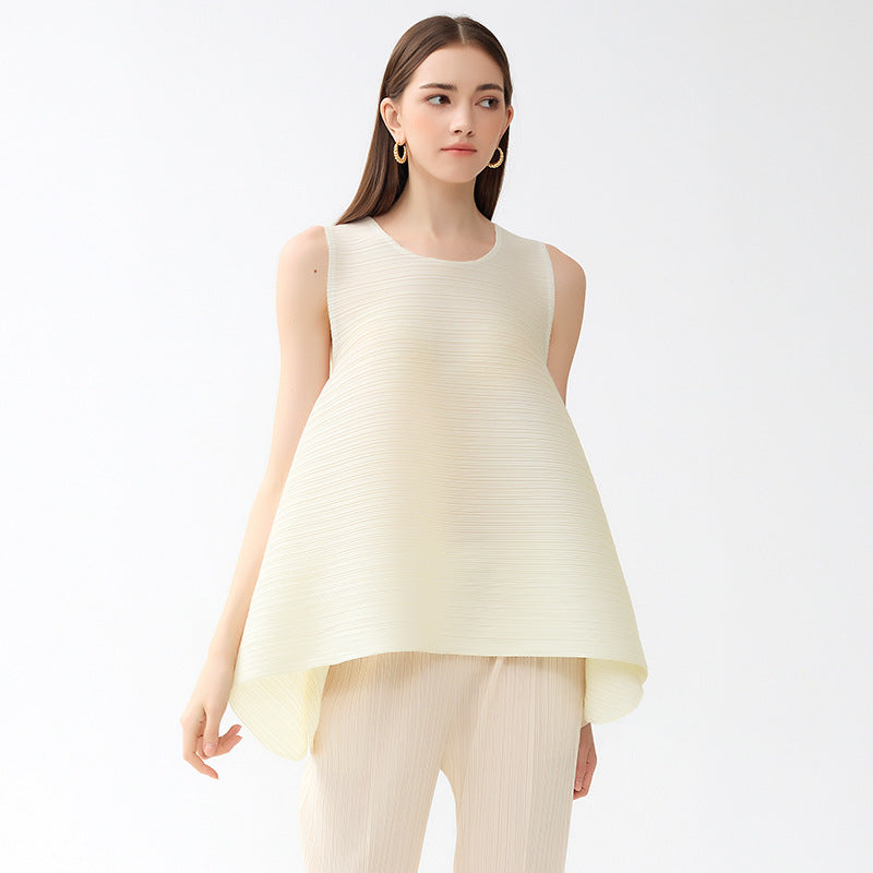 Pleated Sleeveless Top, The Seaport | Women - BYMANYC ® New York - BYMANYC ® New York  