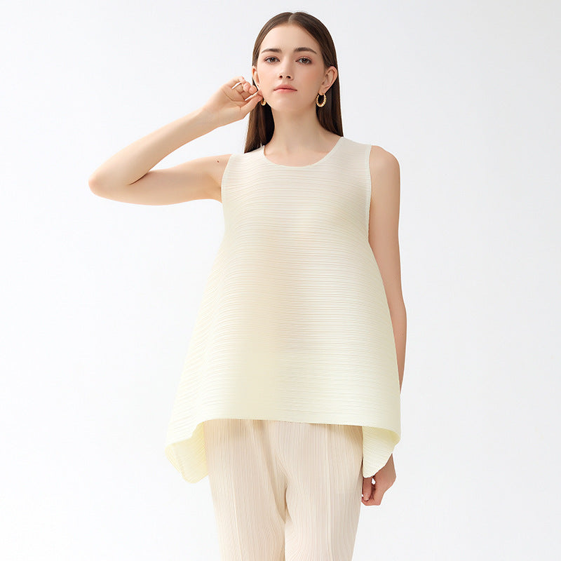 Pleated Sleeveless Top, The Seaport | Women - BYMANYC ® New York - BYMANYC ® New York  