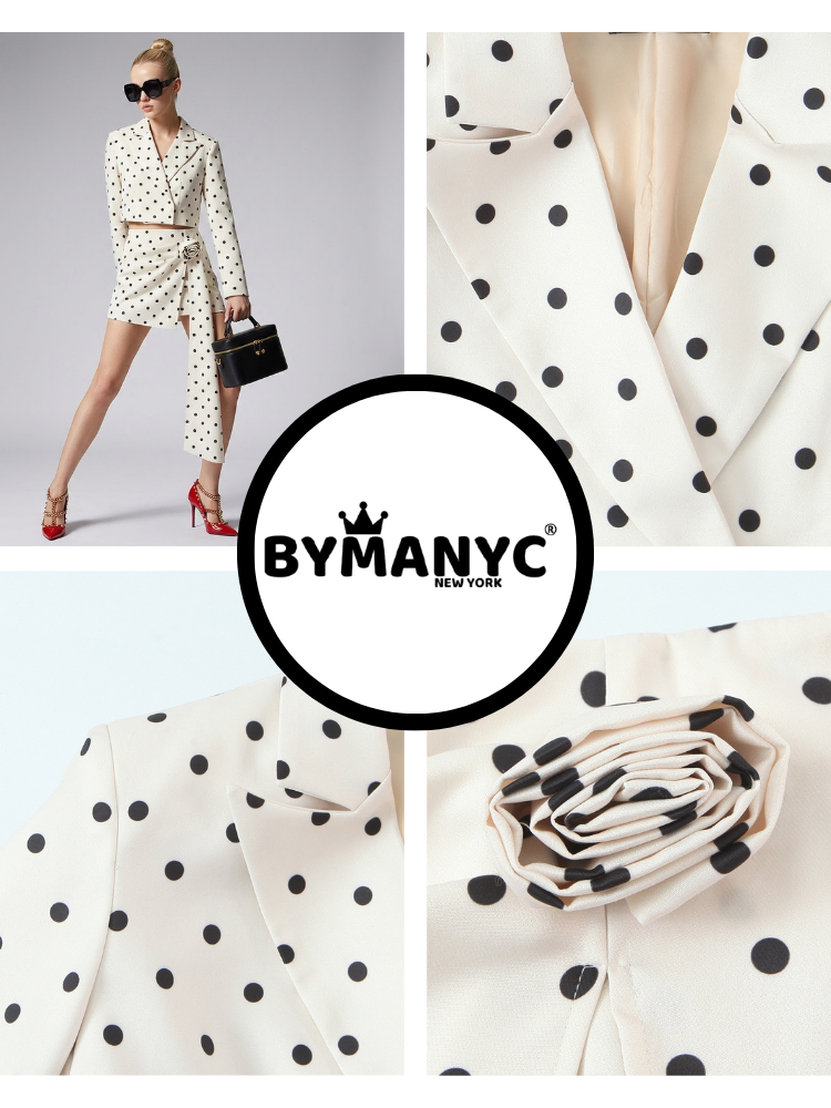  Polka Dot BOWERY Jacket & Skirt Set Prêt-à-Porter BYMANYC ® New York  NYC Wholesale Boutique Inventory - No MOQ & Ready to Ship