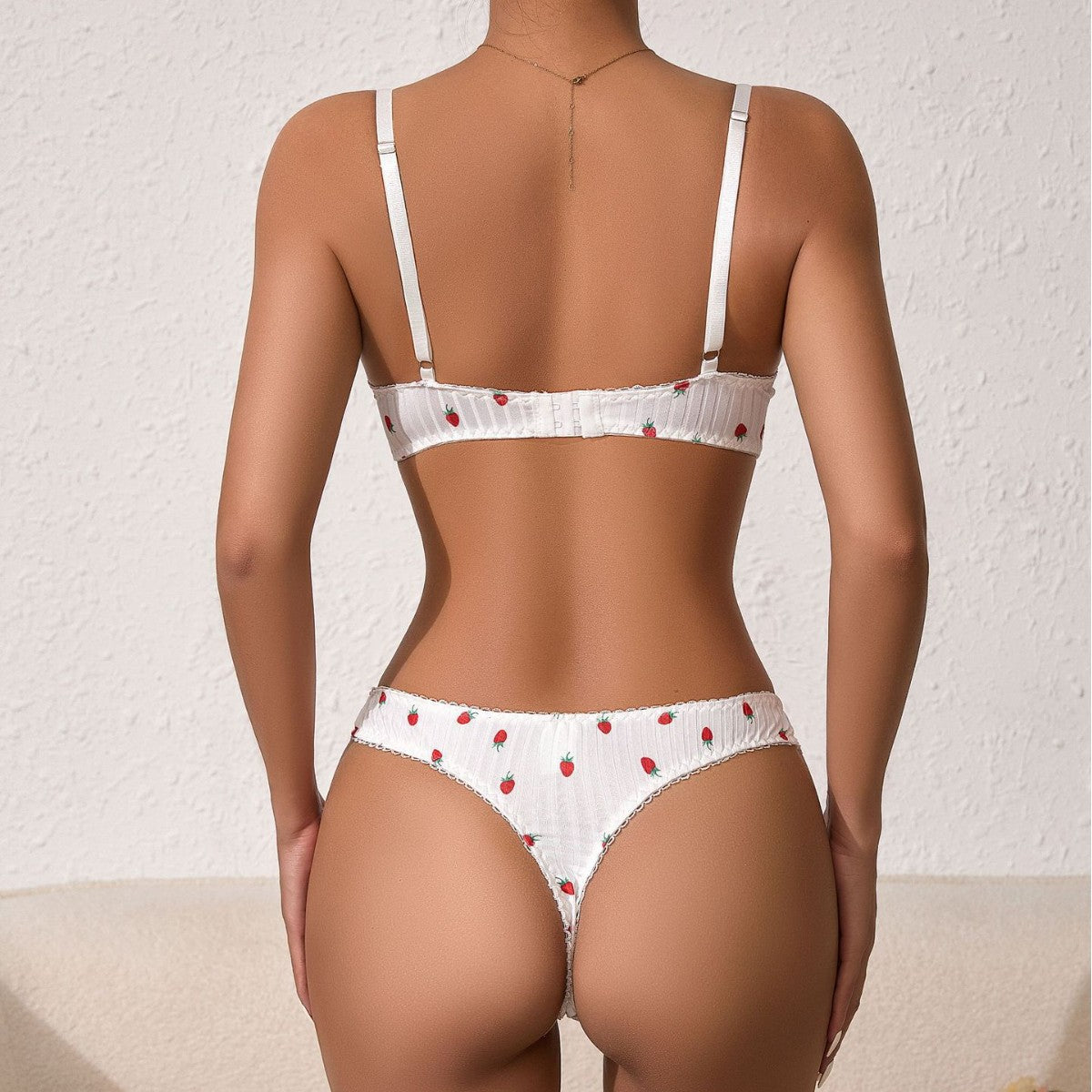 Printed Lace Bra Set with Underwire and Bowknot For Women, Greenwich Village, BYMANYC New York. - BYMANYC ® New York  