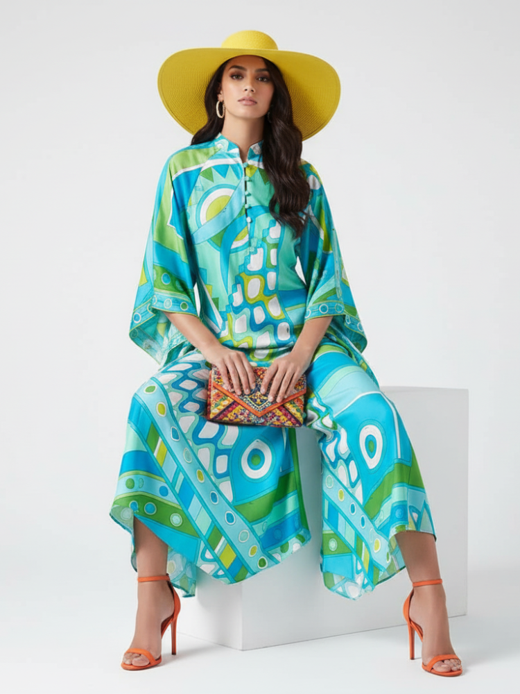  Printed Long Dress, Greenwich Village | Women - BYMANYC ® New York  NYC Wholesale Boutique Inventory - No MOQ & Ready to Ship