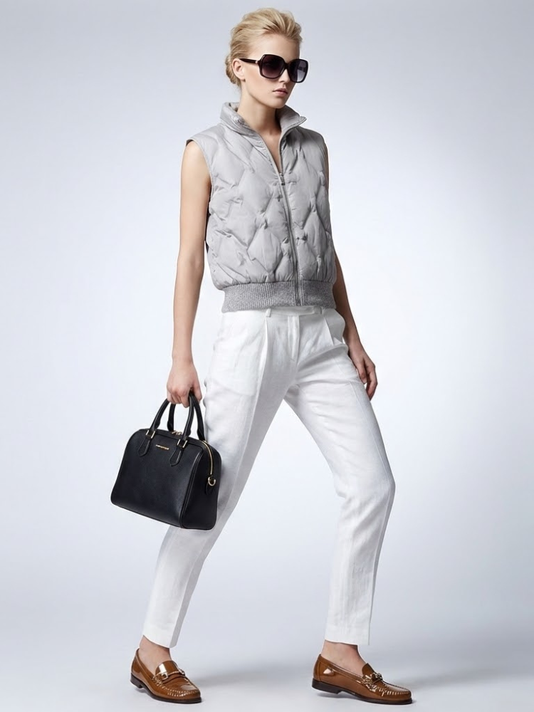  Quilted Diamond-Texture Vest with Ribbed Hem • BYMANYC ® New York  NYC Wholesale Boutique Inventory - No MOQ & Ready to Ship