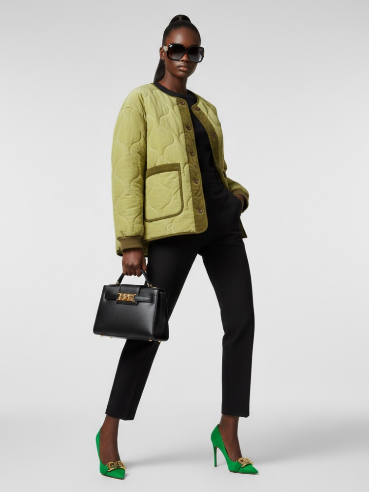  Quilted Jacket New Collection BYMANYC ® New York • Olive Green Utility  NYC Wholesale Boutique Inventory - No MOQ & Ready to Ship