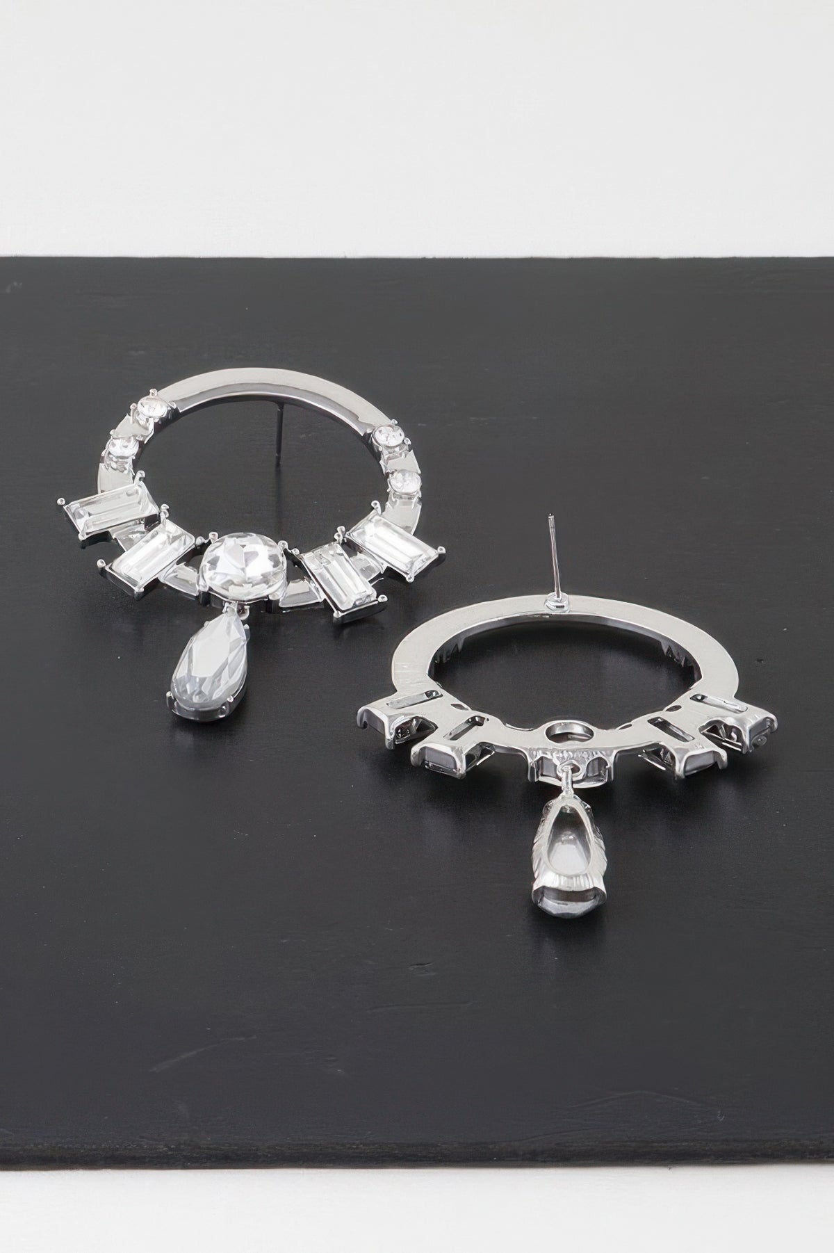  ROCKEFELLER Crystal Jewel Rim Drop Earrings: NYFW BYMANYC ® New York  NYC Wholesale Boutique Inventory - No MOQ & Ready to Ship