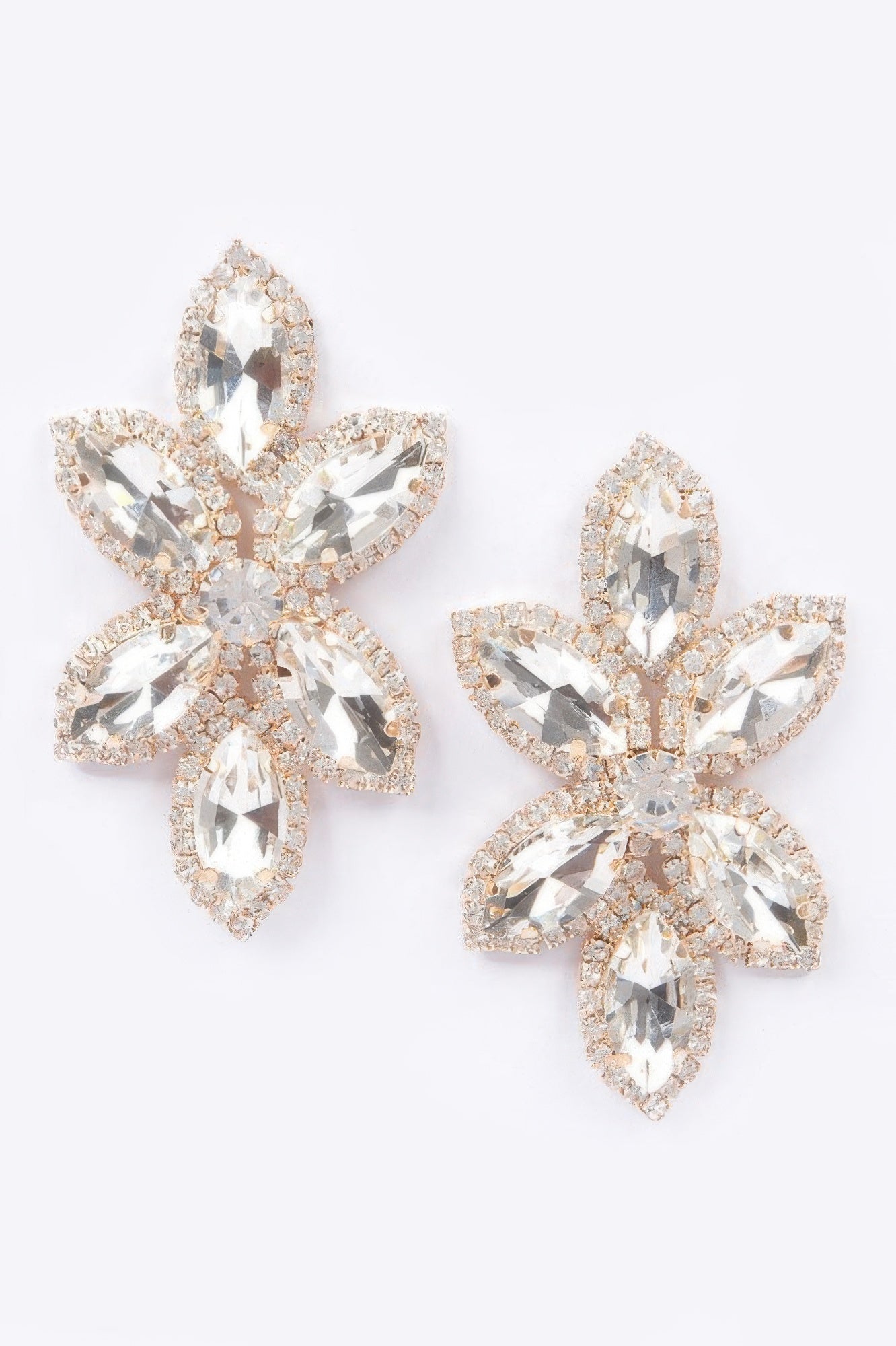  Radiant Layered Rhinestone Earrings | BYMANYC ® New York Style  NYC Wholesale Boutique Inventory - No MOQ & Ready to Ship