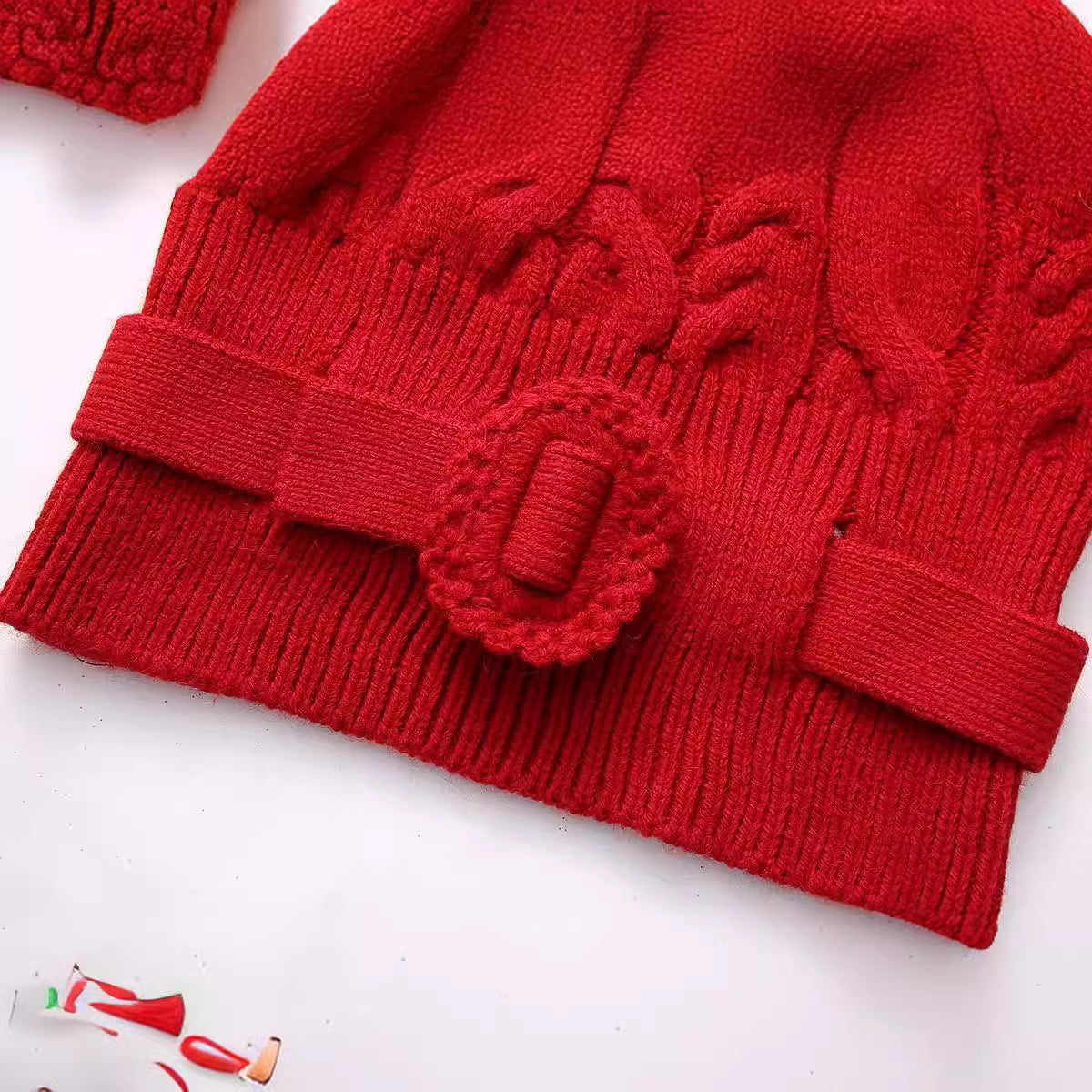 Red Belted Sweater, NoHo | Women - BYMANYC ® New York - BYMANYC ® New York  