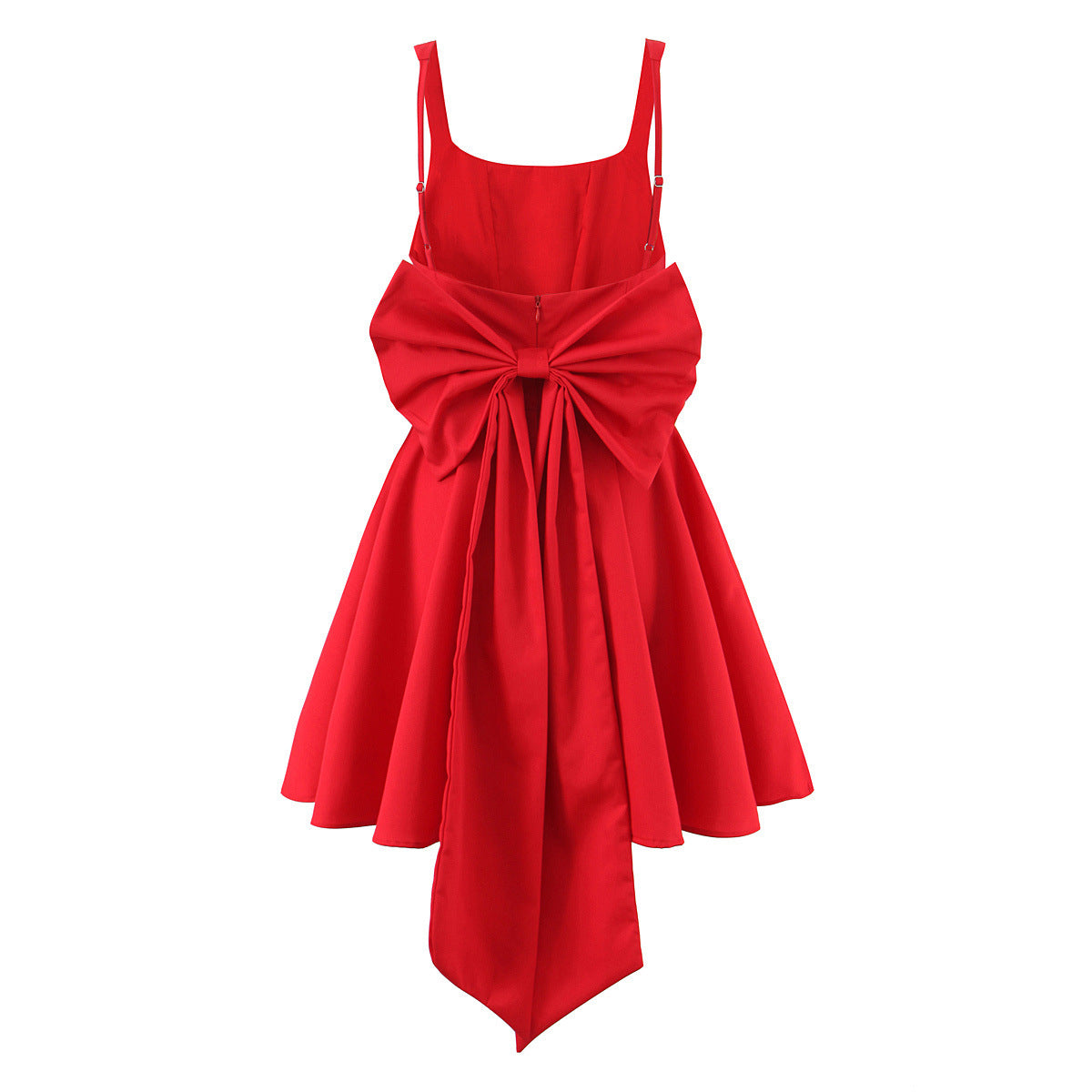  Red Sleeveless Mini Dress With Back Bow GRAMERCY New Collection FASHION BYMANYC ® New York  NYC Wholesale Boutique Inventory - No MOQ & Ready to Ship