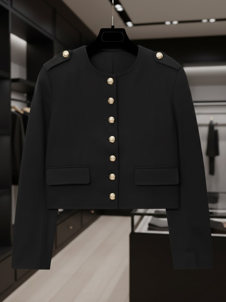  Regency Military Crop-Jacket • THE MET New Collection BYMANYC ® New York  NYC Wholesale Boutique Inventory - No MOQ & Ready to Ship