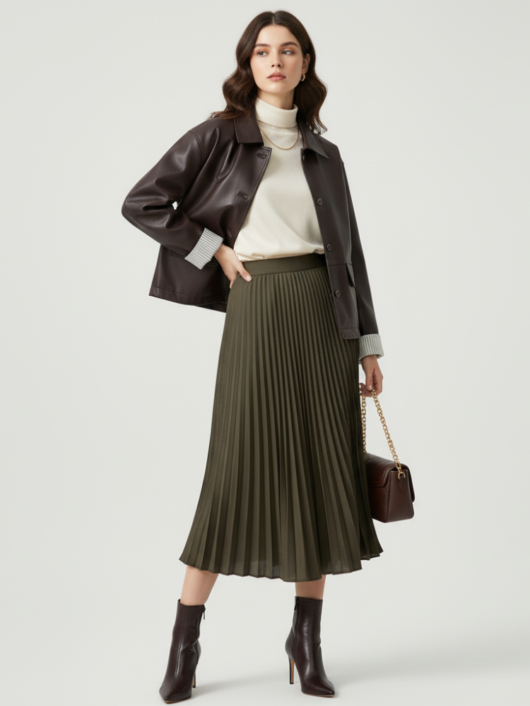 Retro PU Leather Jacket For Women, Brooklyn Heights, BYMANYC New York. - BYMANYC ® New York  