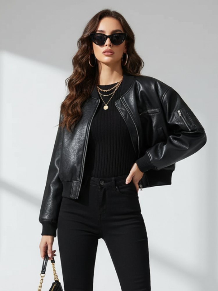  Retro-Style Zipper Jacket For Women, Tribeca, BYMANYC New York.  NYC Wholesale Boutique Inventory - No MOQ & Ready to Ship