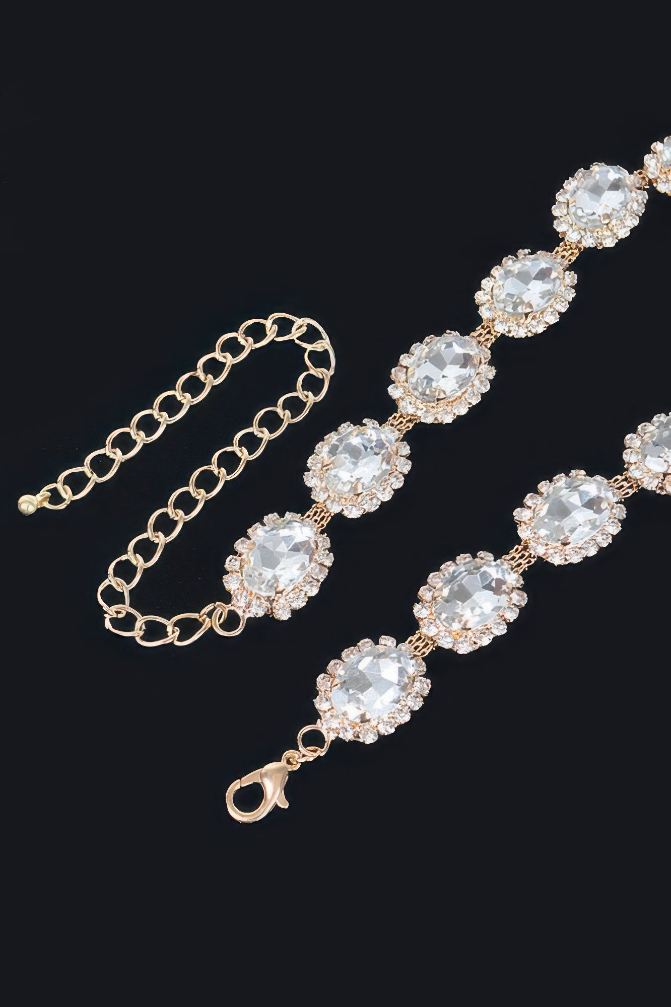  Rhinestone Oval Shape Necklace | Elegant BYMANYC ® New York Style  NYC Wholesale Boutique Inventory - No MOQ & Ready to Ship