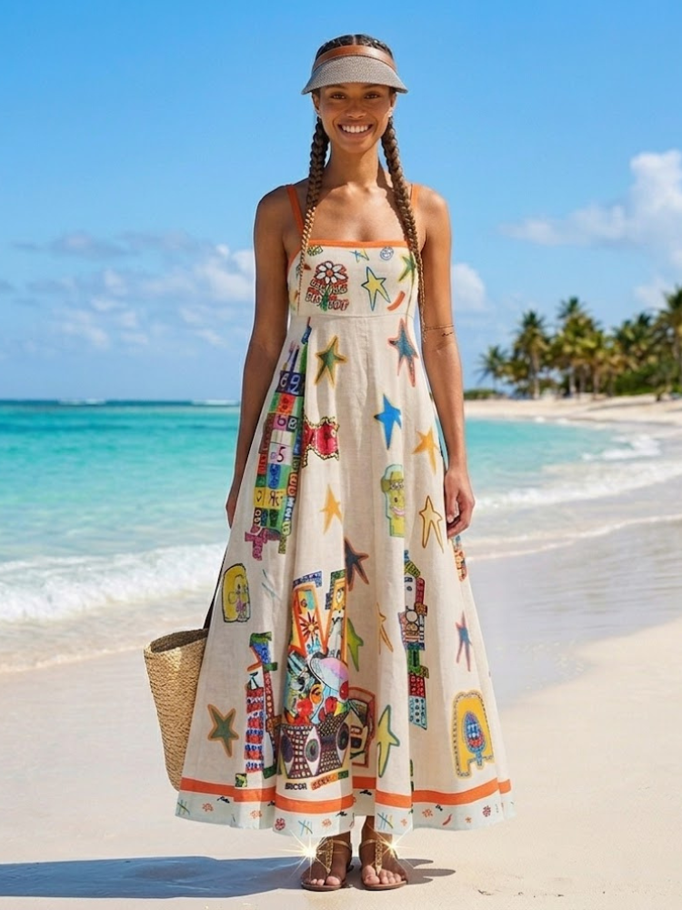  SOHO Artisanal Graphic Maxi Dress | Creative BYMANYC ® New York  NYC Wholesale Boutique Inventory - No MOQ & Ready to Ship