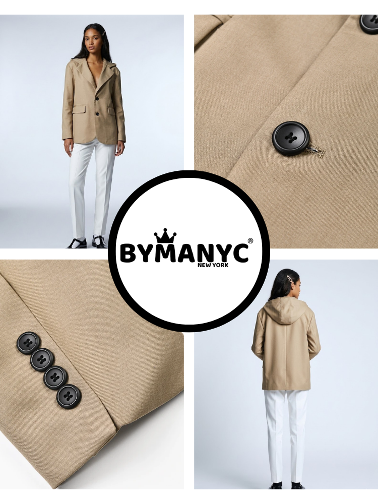  SOHO Hooded Tailored Blazer | Modern BYMANYC ® New York  NYC Wholesale Boutique Inventory - No MOQ & Ready to Ship
