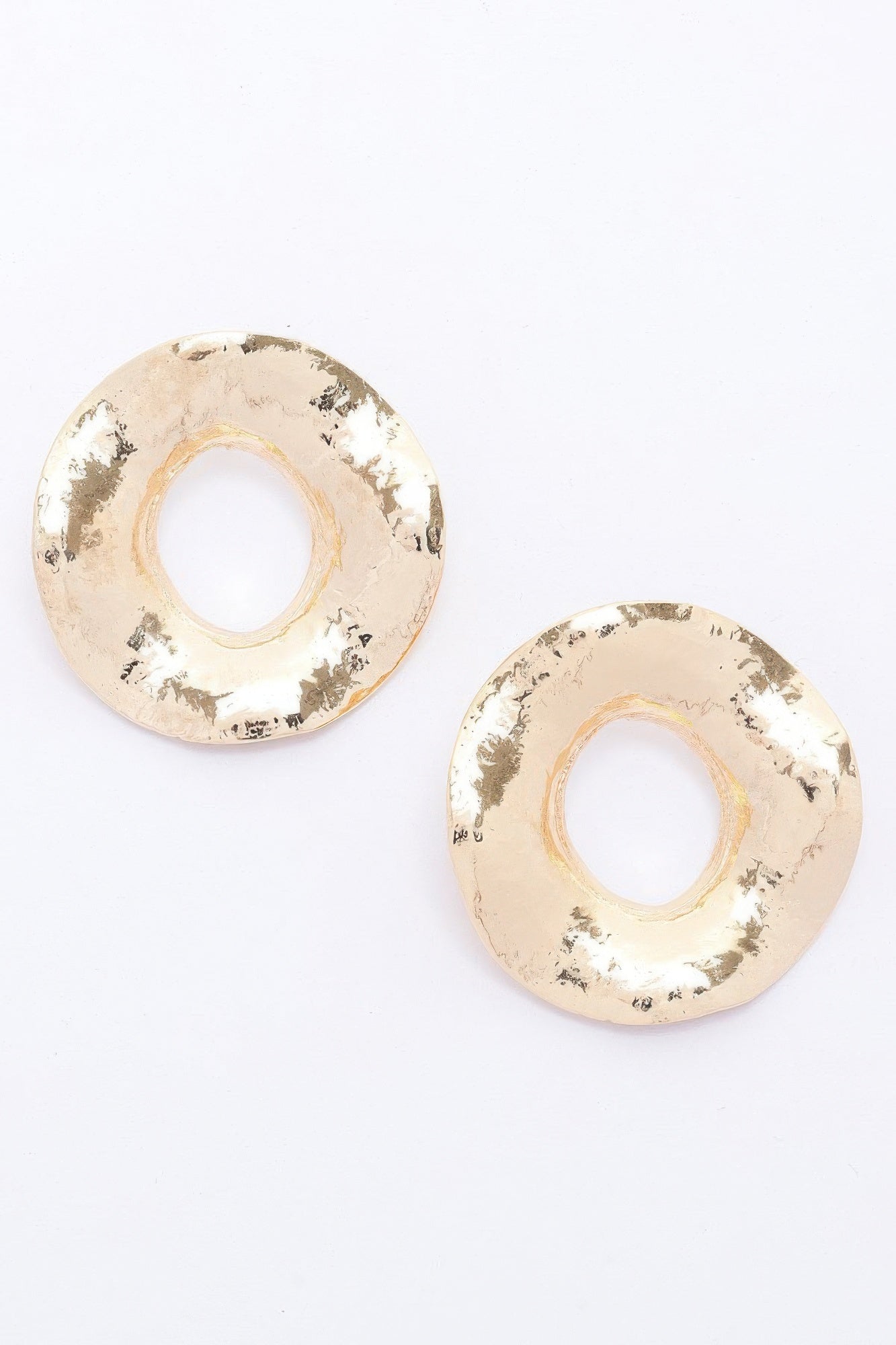  SOHO Metal Gold Dip Circular Earrings: NYFW BYMANYC ® New York  NYC Wholesale Boutique Inventory - No MOQ & Ready to Ship
