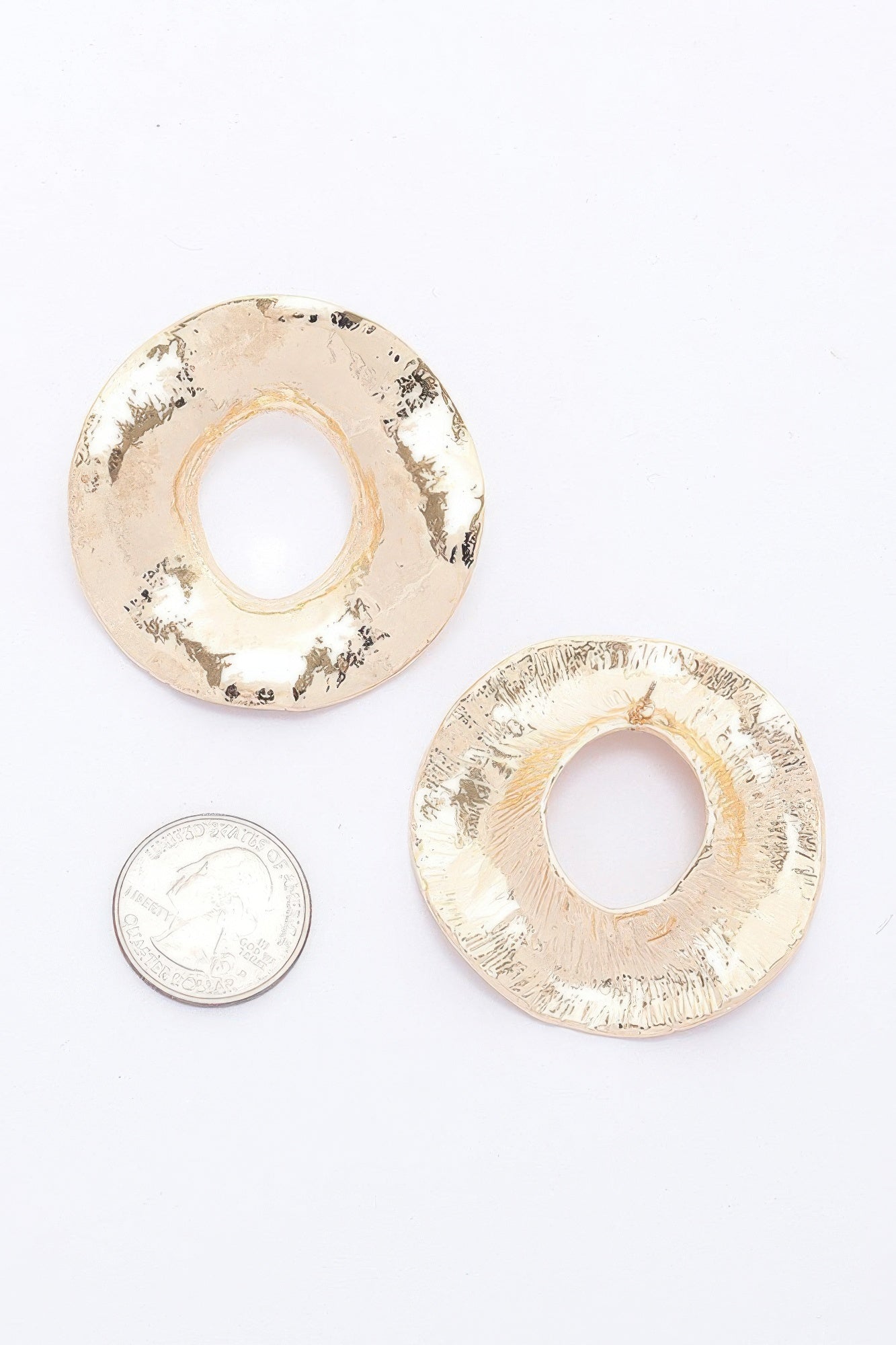  SOHO Metal Gold Dip Circular Earrings: NYFW BYMANYC ® New York  NYC Wholesale Boutique Inventory - No MOQ & Ready to Ship